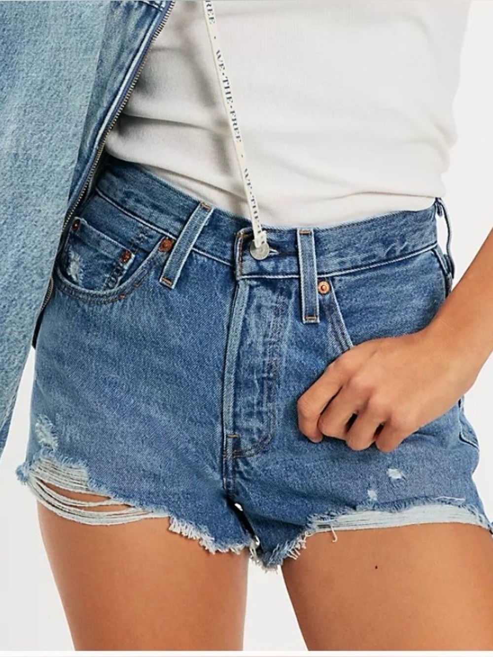 Levi’s 501 Original Denim Shorts sold at FreePeople